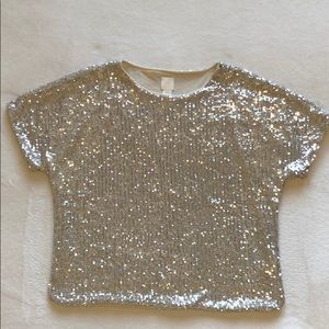 H&M dolman sleeve sequin top